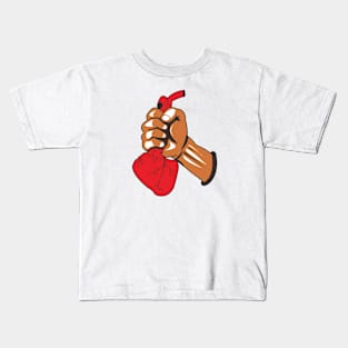 Hands Holding The Heart Kids T-Shirt